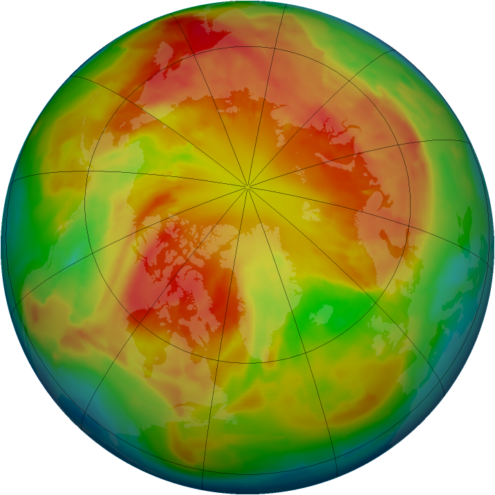 Arctic ozone map for 09 March 2013